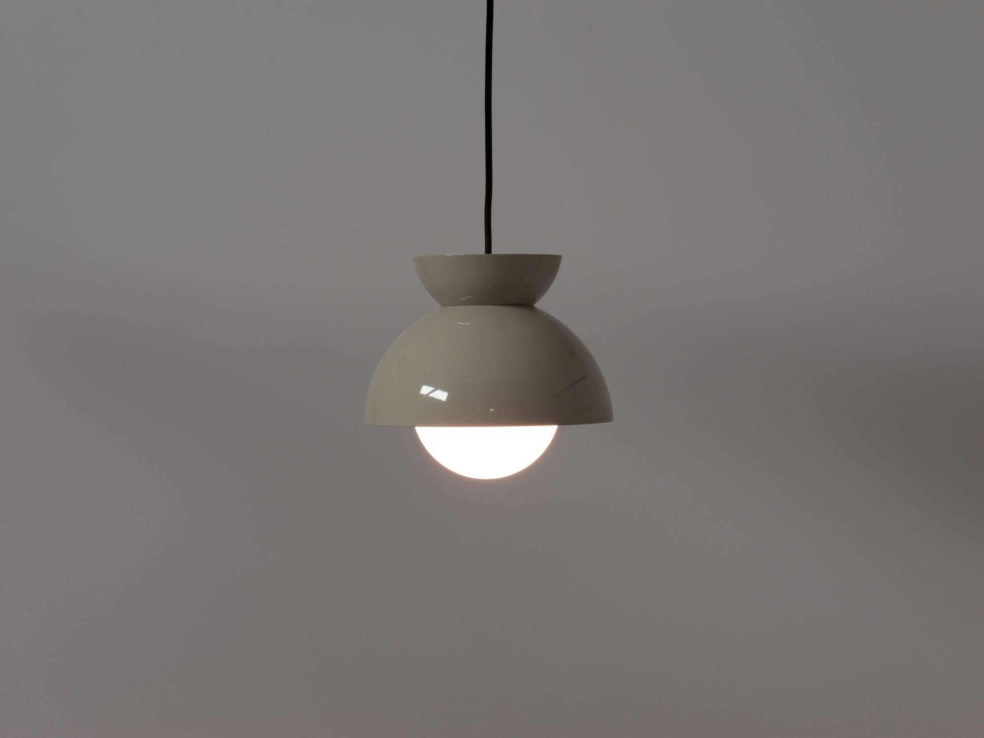 Light on modern grey pendant lamp